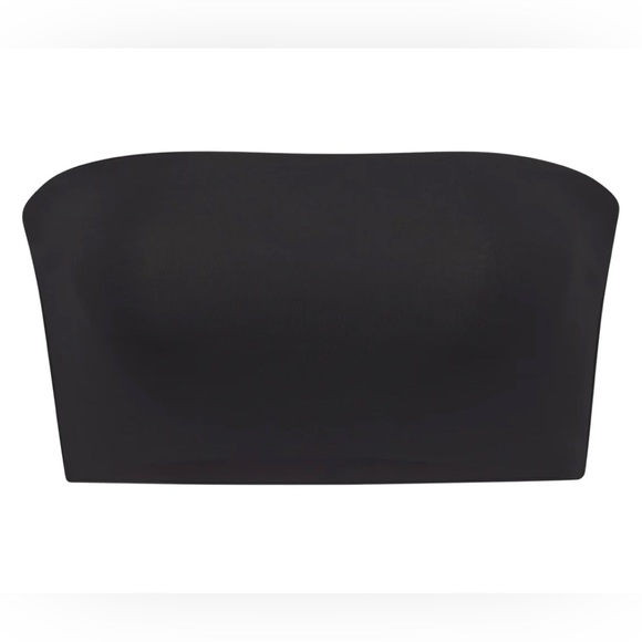 NWT SKIMS Signature Swim Bandeau Bikini Swim Black Onyx Swim Top M - Picture 7 of 9